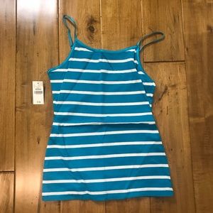 Blue and White tank top